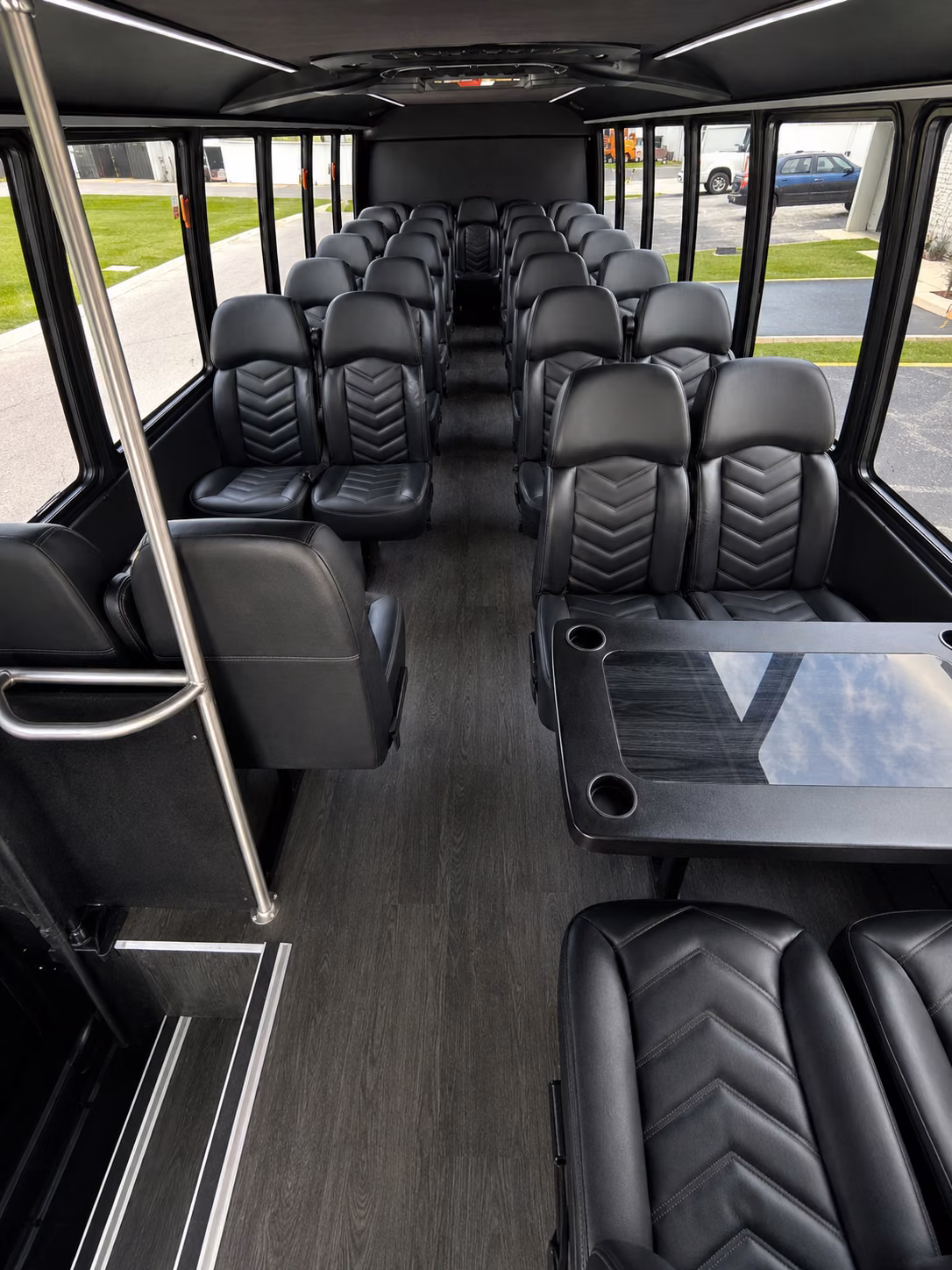 pullman 15 passenger minibus interior