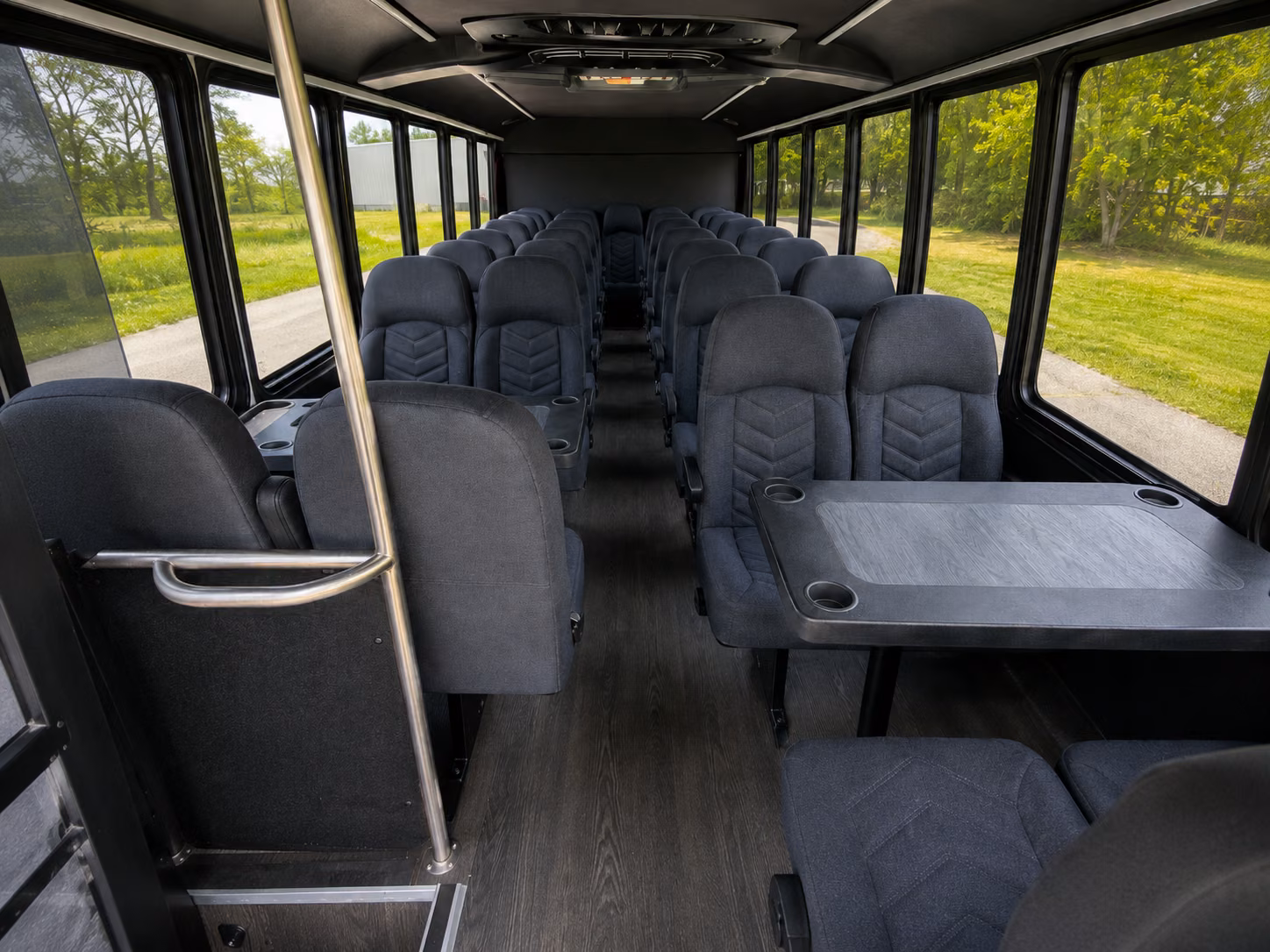 pullman 18 passenger minibus inside