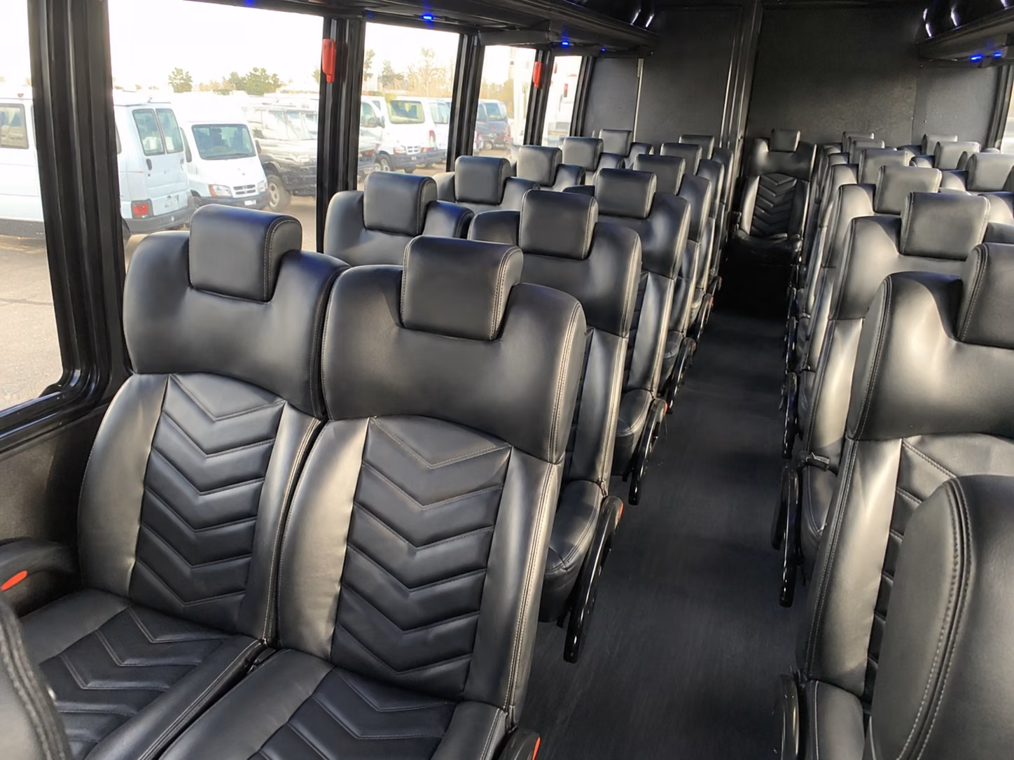 pullman 18 passenger minibus interior