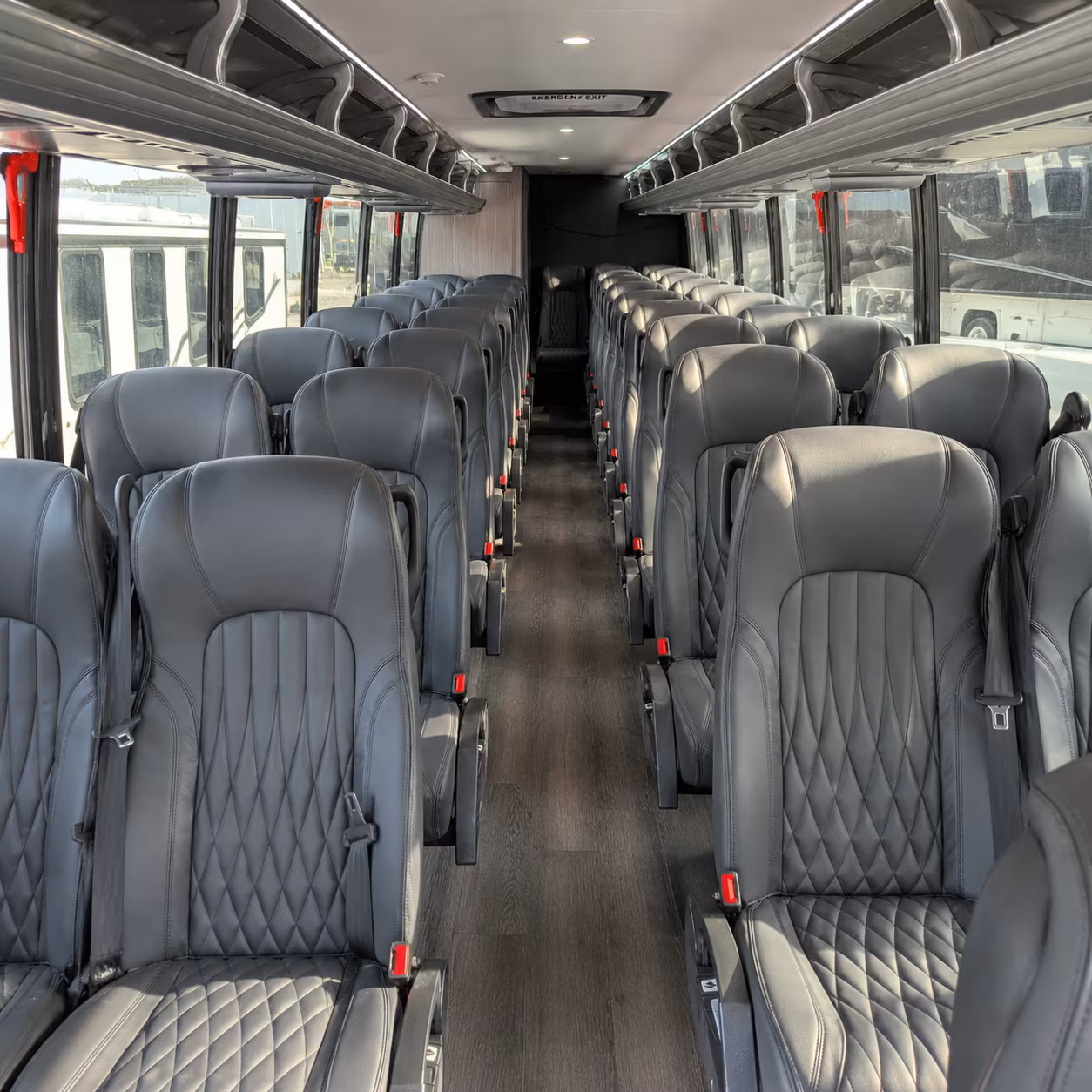 pullman 25 passenger minibus interior