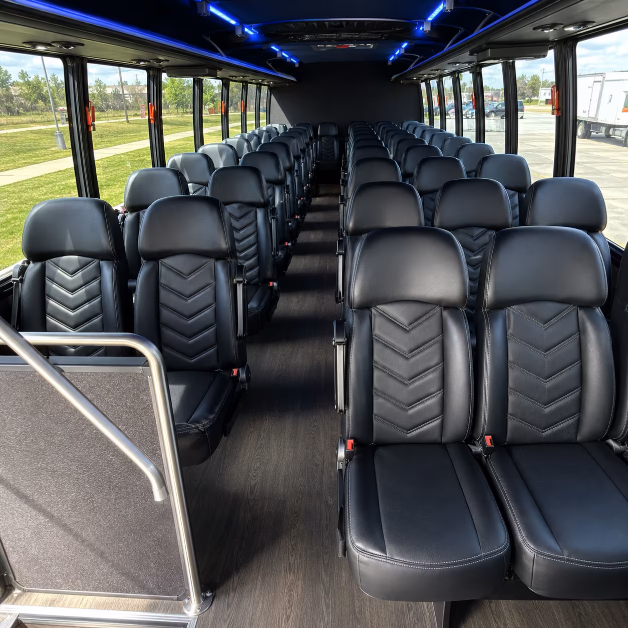 pullman 28 passenger minibus interior