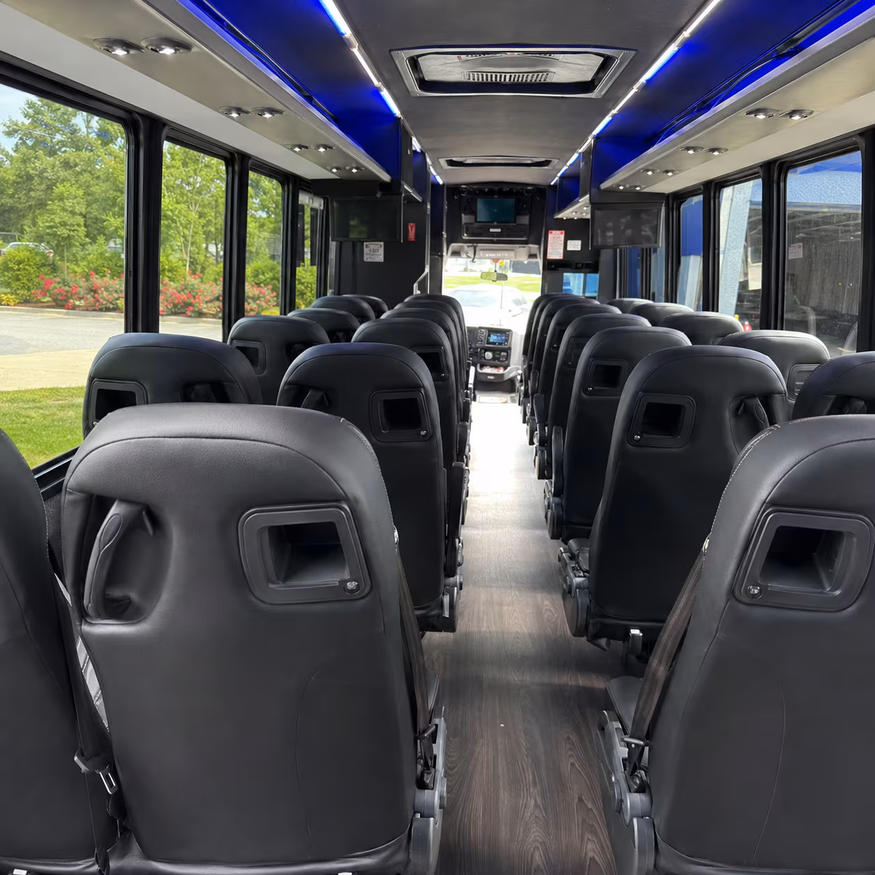 pullman 30 passenger minibus inside