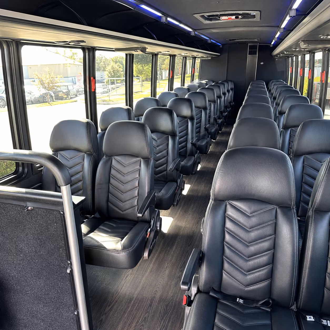 pullman 35 passenger minibus inside