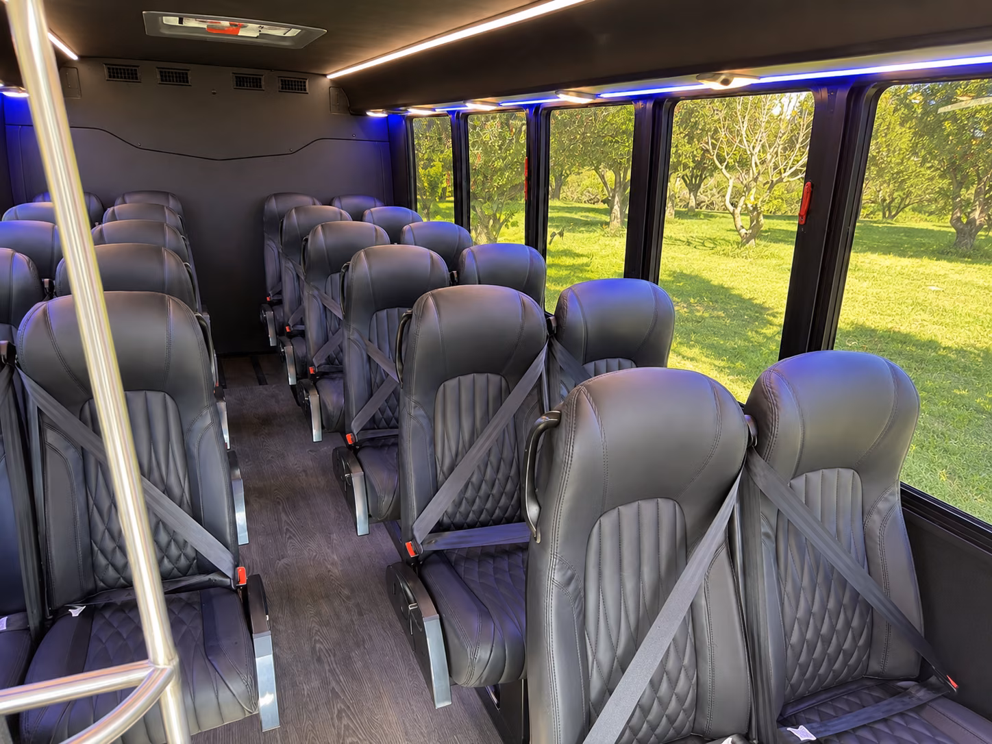 pullman airport transportation onboard seating