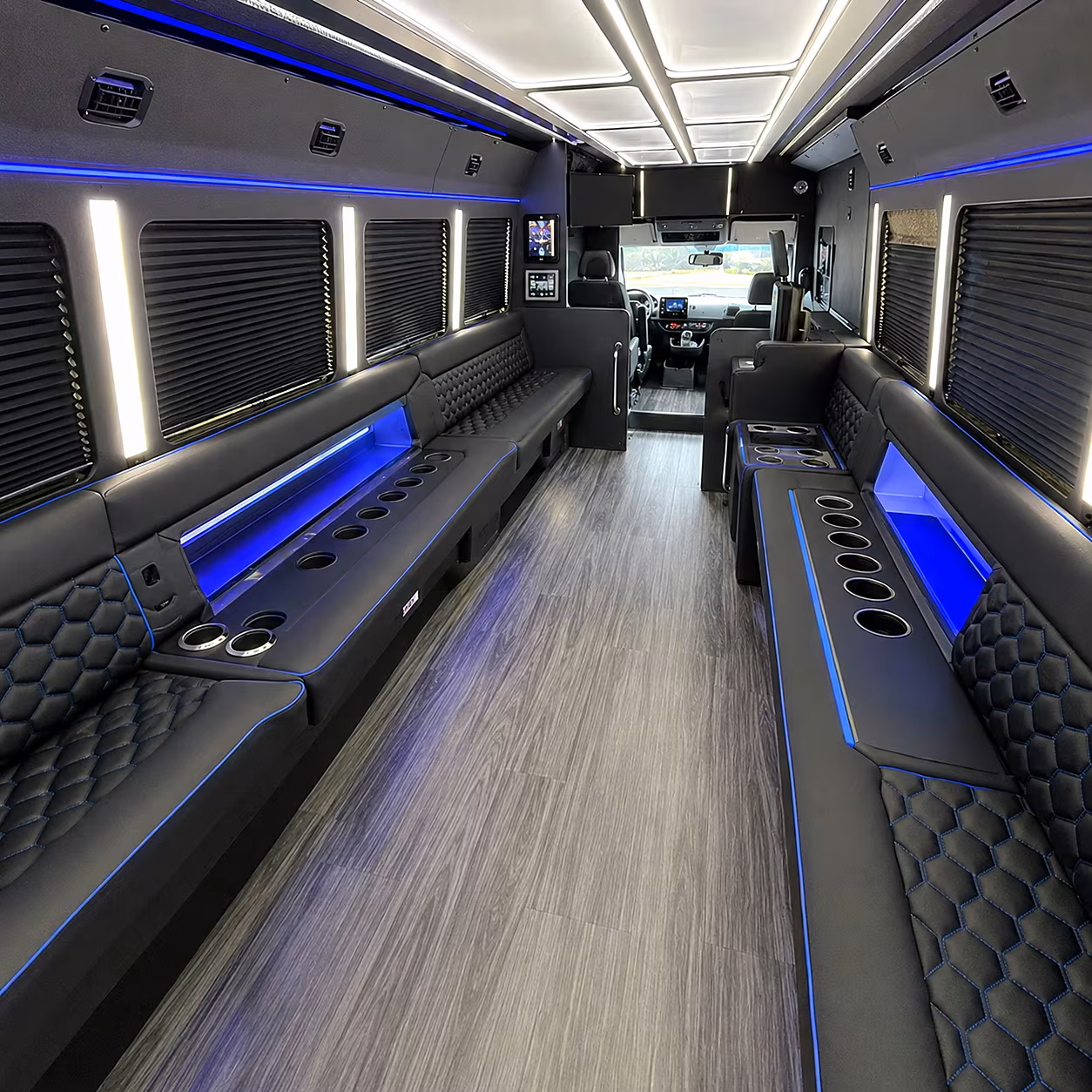 pullman party bus inside