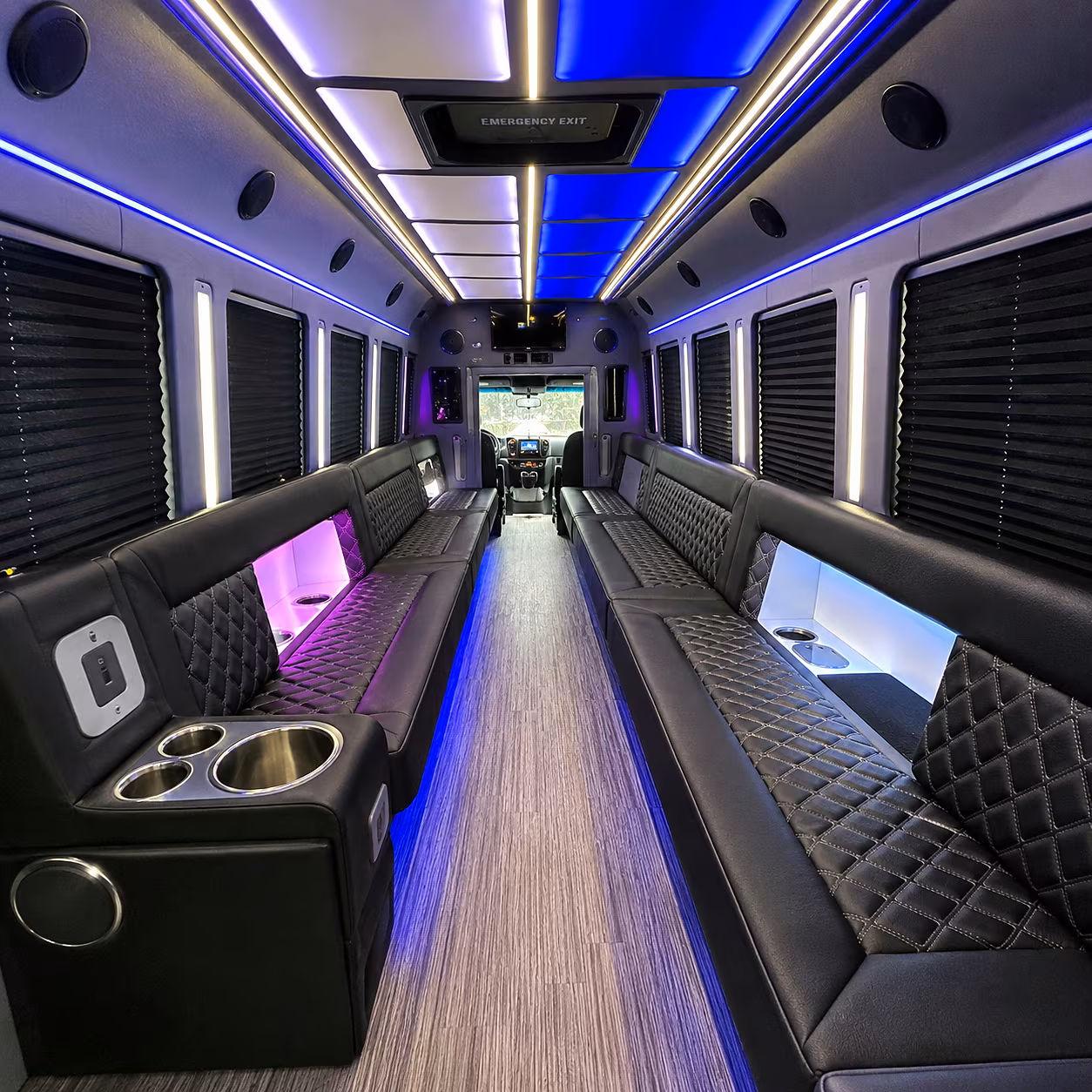 pullman party bus rentals inside