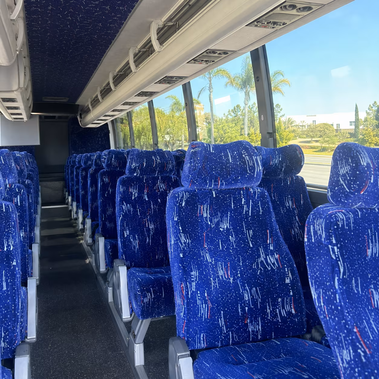 pullman sporting event transportation onboard seating