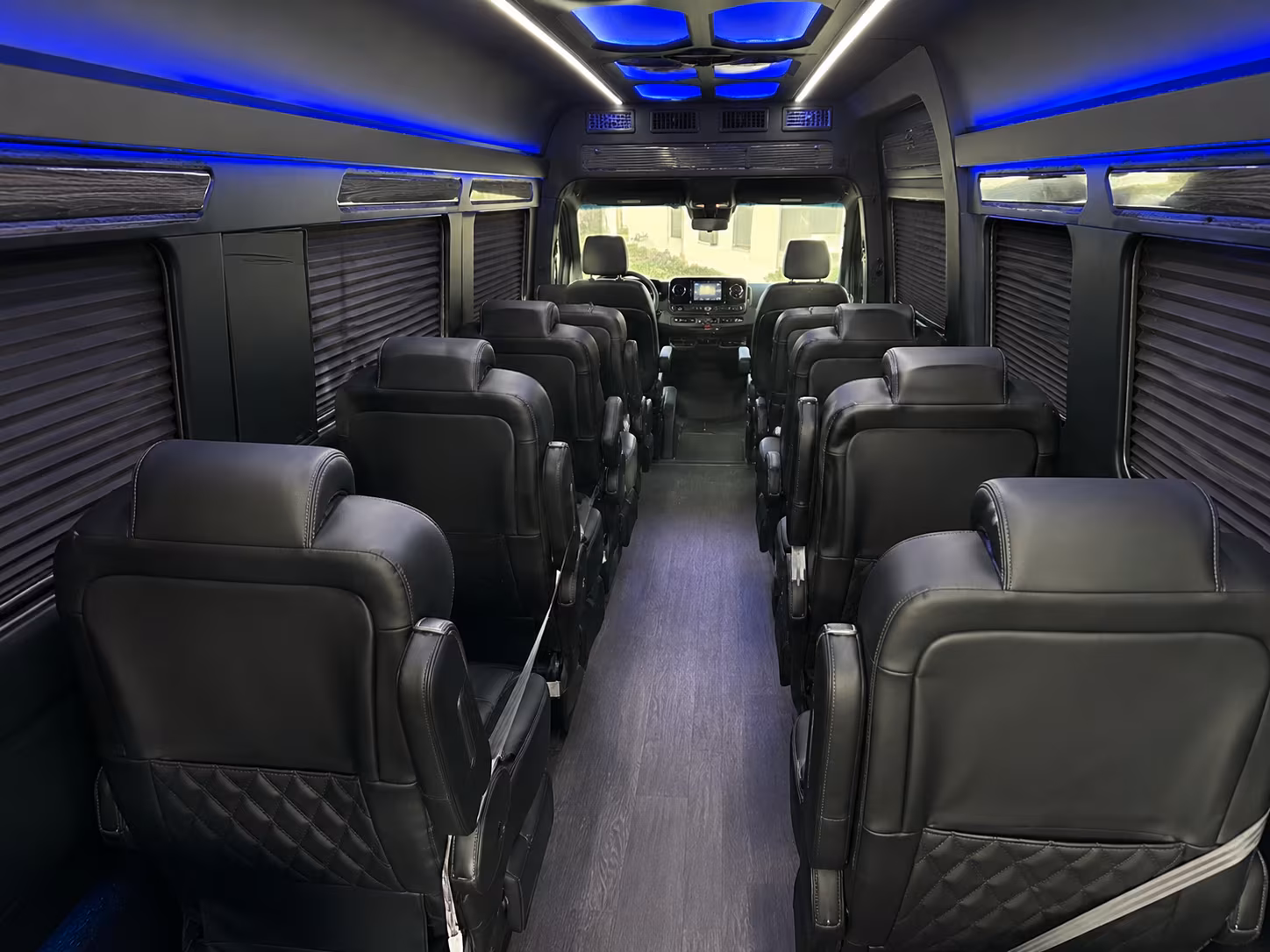 pullman sprinter van with driver inside